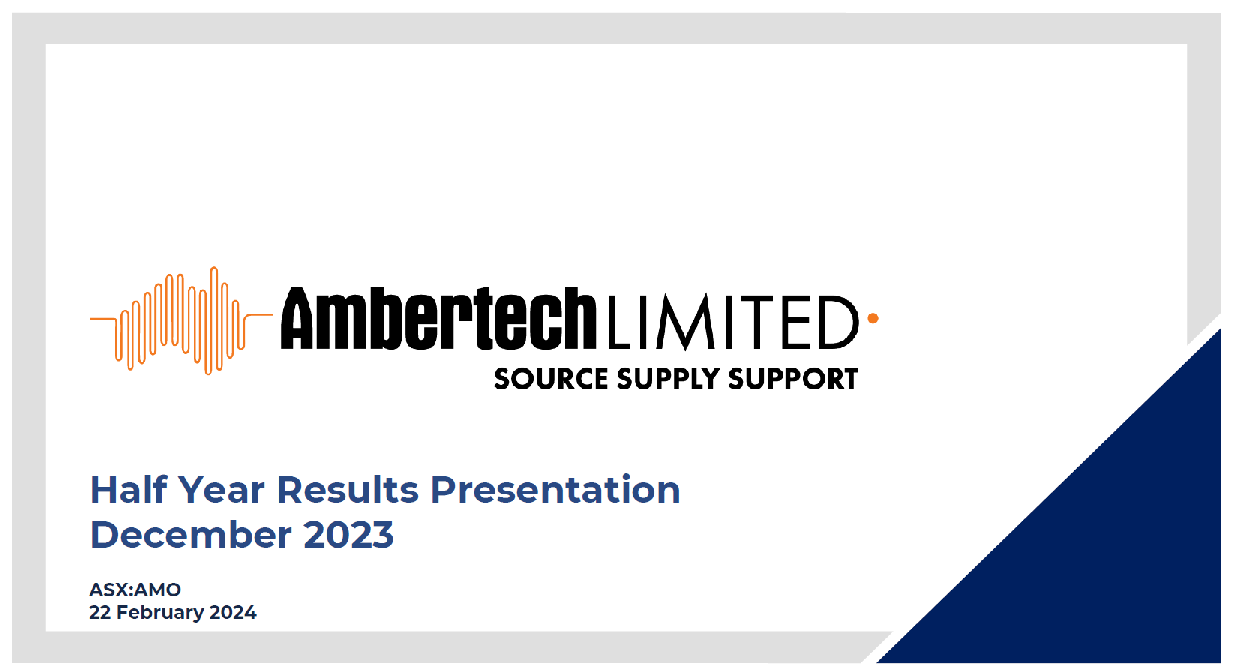 Investor Presentation February 2024
